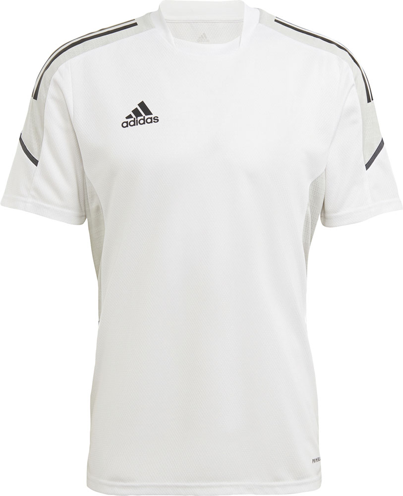 楽天市場 Adidas アディダス サッカー プラクティスウェア 練習着 プラt Condivo21 コンディボ ジャージー ｔシャツ 半袖 吸汗速乾性 おしゃれ ジム メンズ 男性用 ホワイト Jdg21 Ge5424 白 q2 Np Hakozume