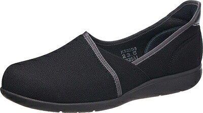 asahi shoes （アサヒシューズ） 快歩主義 スリッポン L173　ブラックストレッチ 【ブラック】 KS23933 シューズ・靴 レディース 女性用 ブラック 黒 25 {SK}