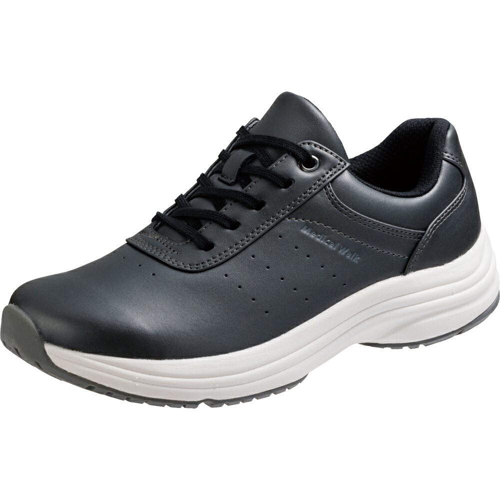 asahi shoes(アサヒシューズ) ファスナー付きスニーカー アサヒメディカルウォーク KV78572AA 【ブラックメタリック】 レディース 女性用 黒 {SK}｜hakozume