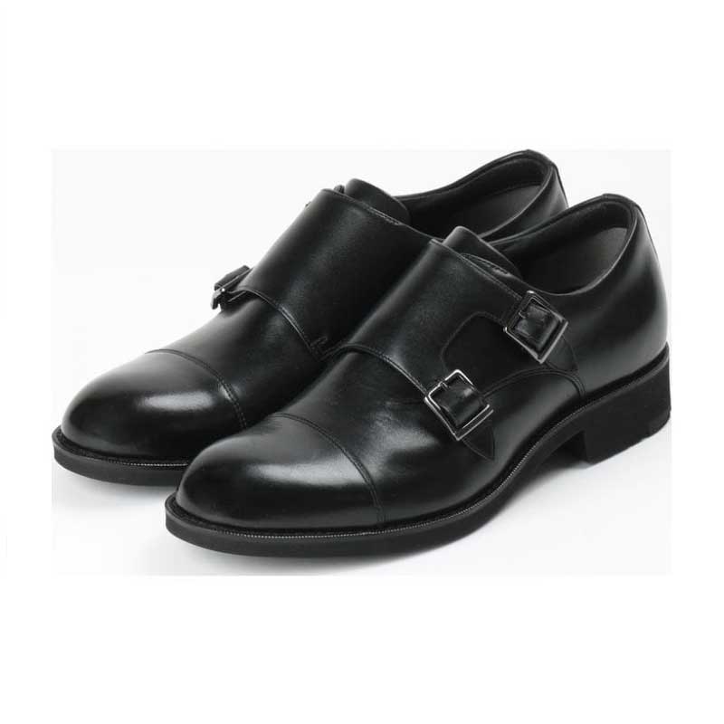 asics商事（アシックス商事） 商行為シューズ モンクストラップ texcy luxe（テクシーリュクス） TU-8015 008 【黒いこと】 メンズ 成人男性用 成人男性靴 GORE-TEX 商行為心地よい 引っ切りない心付け ラウンド 雨合羽・やって行く雨合羽 消臭 抗菌 雨にもムレにも負けない 黒 BLACK {SK}