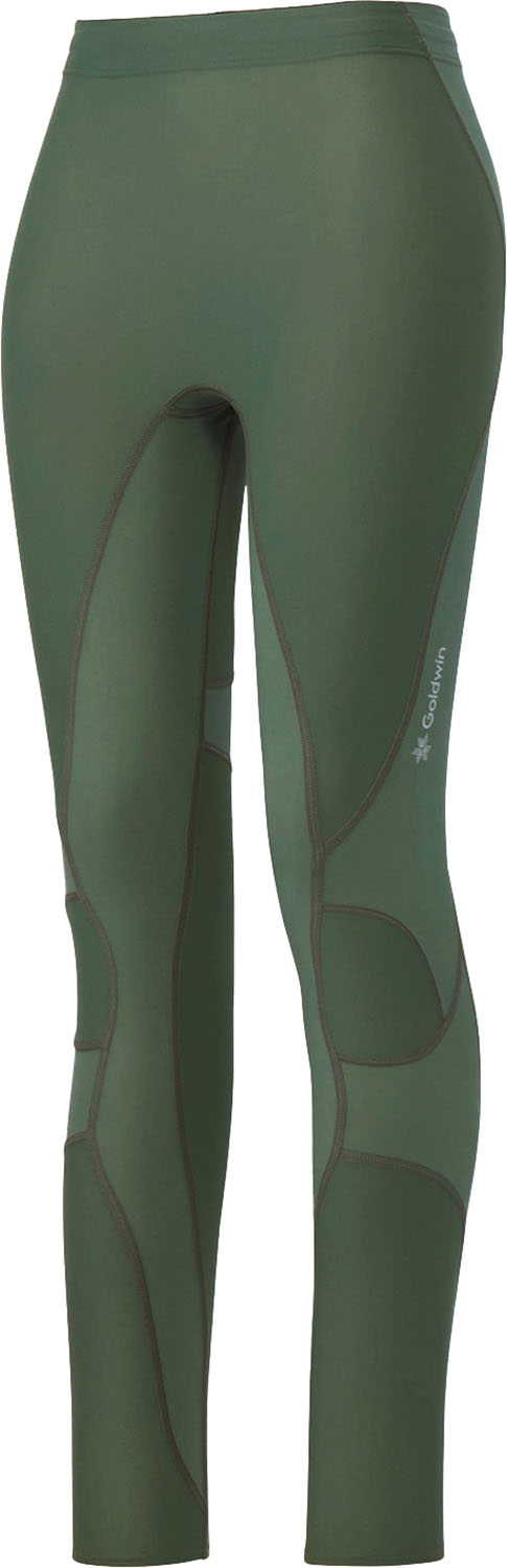 C3fit （シースリーフィット） ボディーケア ゲームシャツ・パンツ インパクトエアーロングタイツ 【グリーン】 GCW15151 MZ ストレッチパンツ ロングタイツ レディース 女性用 ゴールドウイン グリーン 緑 20SS {NP}