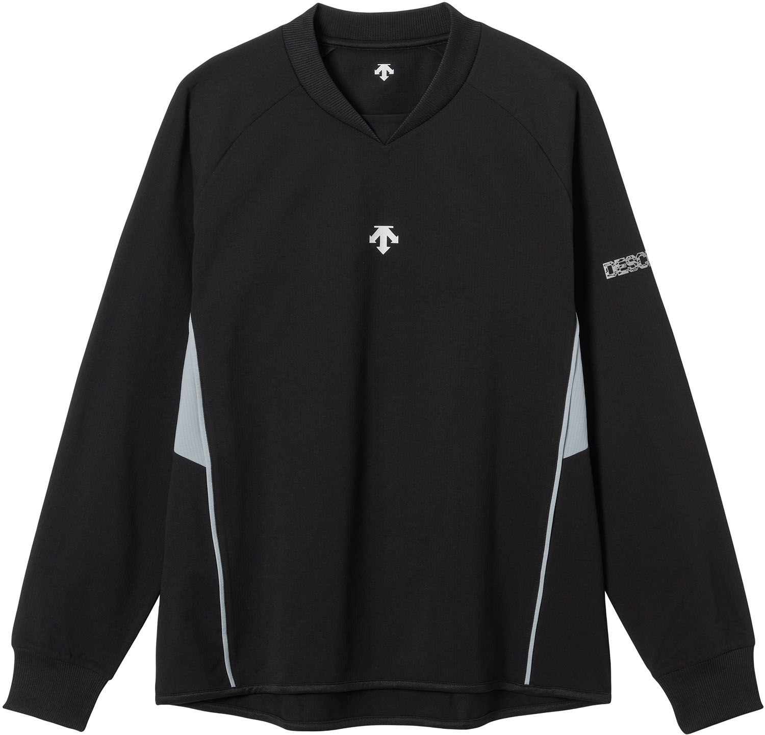 DESCENTE (デサント) バレーボール ウインドウェア 長袖ピステ 【ブラック】 DV5FWB01U BK00 ピステシャツ ロングピステシャツ メンズ・レディース 男性用・女性用 デサントジャパンスポーツ・アリーナ ブラック 黒 25FW {NP}