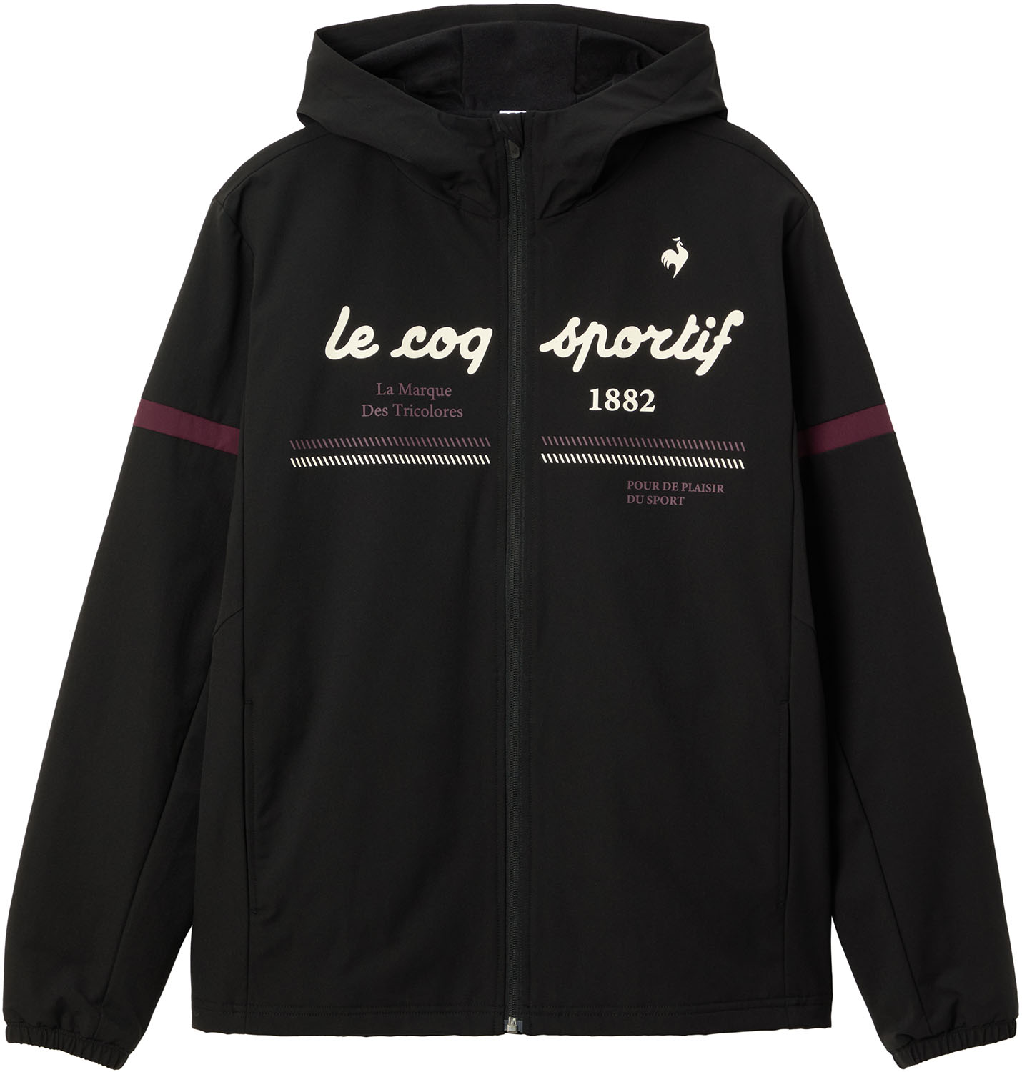 le coq sportif （ルコックスポルティフ） マルチ運動競技 陳列場御召しもの 裏起毛ウィンドブレーカージャケット 【黒いこと】 LT5FWB30M BK00 ウインドシャツメンズ 上衣 メンズ 成人男性用 デサントジャパン 運動競技・闘技場 黒いこと 黒 25FW {SK}