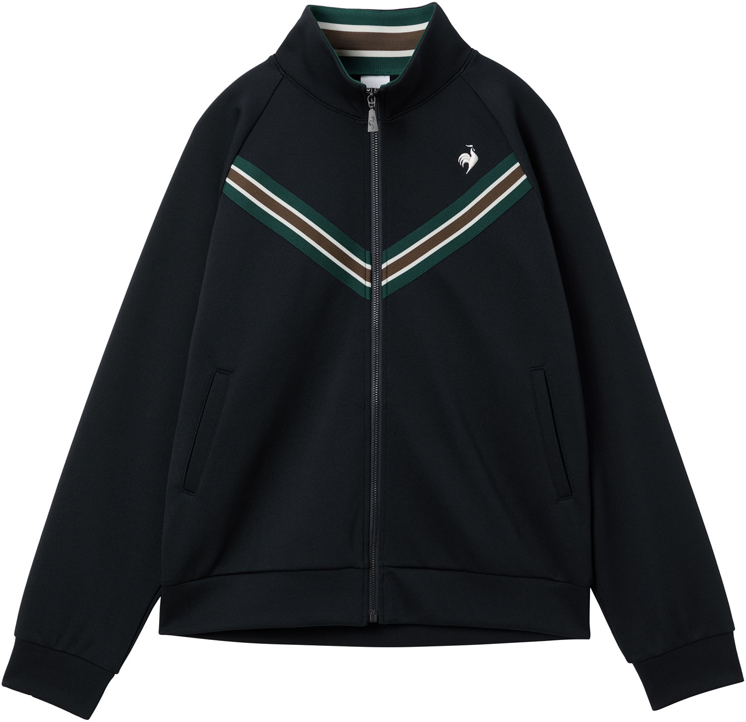 le coq sportif （ルコックスポルティフ） カジュアル トレーニングウェア ヘランカヴィンテージカノコジャージジャケット 【ネイビー】 LU5FJG10L NV00 トレーニングシャツウィメン・ ジャケット レディース 女性用 デサントジャパン アリーナ ネイビー 紺 25FW {SK}