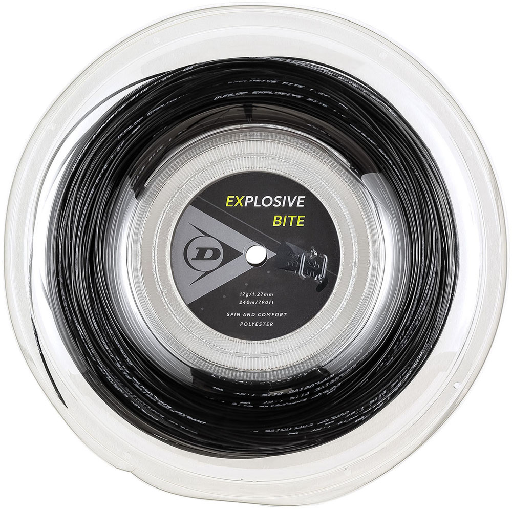 DUNLOP （ダンロップ） テニス ガット・ラバー テニス ストリング ポリエステル系 モノフィラメント エクスプロッシブ・バイト 240m 【ブラック】 DST12011 79 硬式ガット メンズ・レディース 男性用・女性用 黒 20SS {NP}