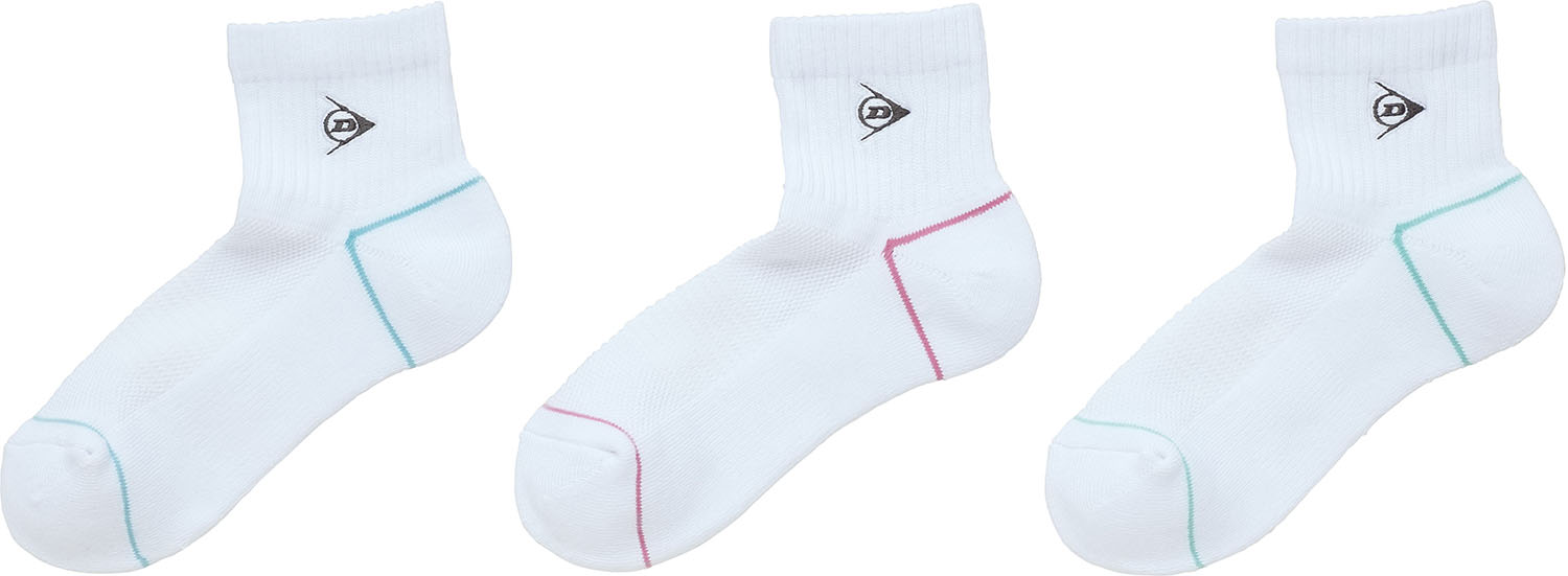 ◆当日さし出し◆ 【お得な書き割り売りわたすあり】 DUNLOP （ダンロップ） 庭球 靴下 靴下3P書き割り二分の一 TPO-6444W 【白いこと】 TPO6444W 003 靴下 靴下 レディース お上さん用 白いこと 白 24SS {NP}S