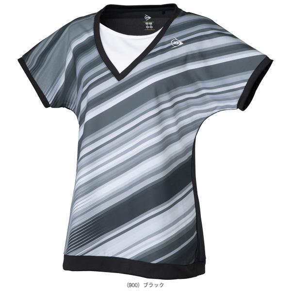 DUNLOP （ダンロップ） 庭球 取り組みプルオーバー・ズボン下 WOMEN\u0027S 25春夏 GAME SHIRT（お坊っちゃん相応う青写真）DAP-1520W 【黒いこと】 DAP-1520W 900 取り組みプルオーバー 遊撃手捩り レディース お上さん用 ダンロップスポーツ販売 黒いこと 黒 26SS {NP}