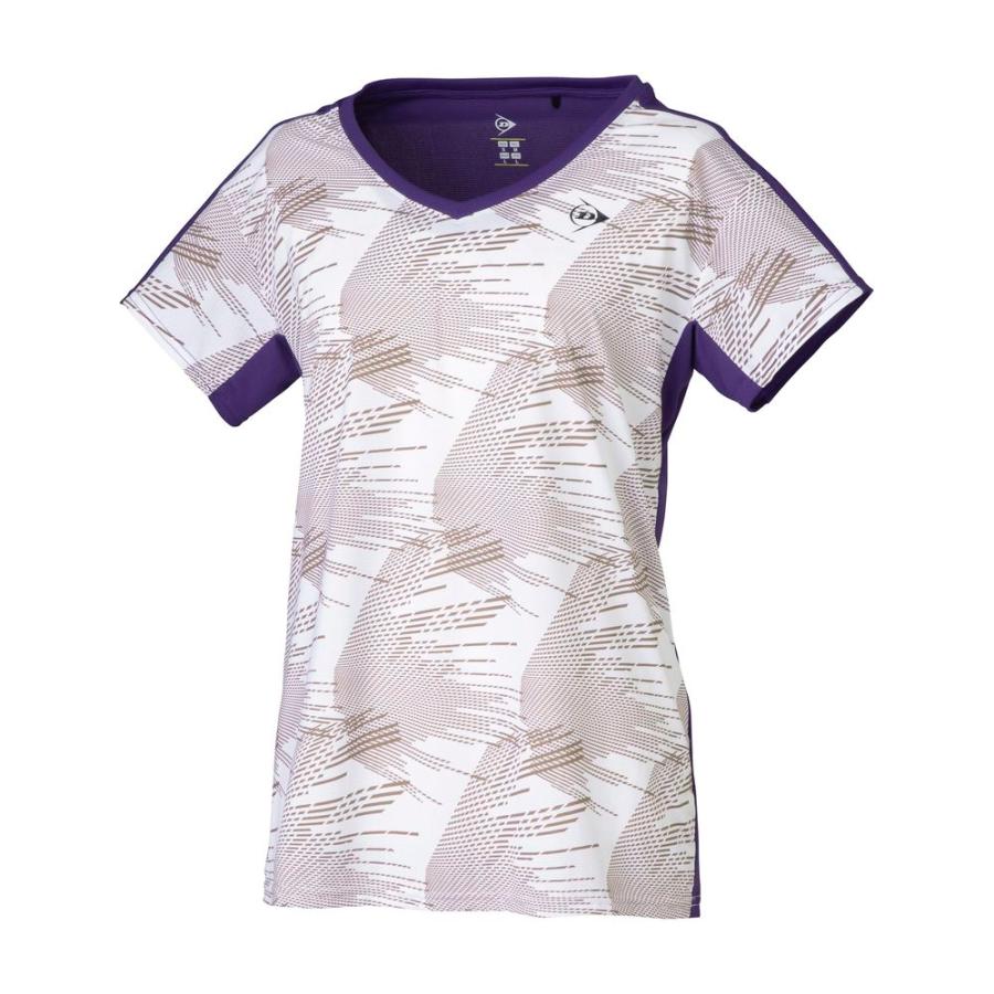 DUNLOP （ダンロップ） テニス ゲームシャツ・パンツ WOMEN'S 25春夏 GAME SHIRT DAP-1522W 【ホワイト】 DAP-1522W 003 ゲームシャツ ショートスリーブ レディース 女性用 ダンロップスポーツマーケティング ホワイト 白 26SS {NP}