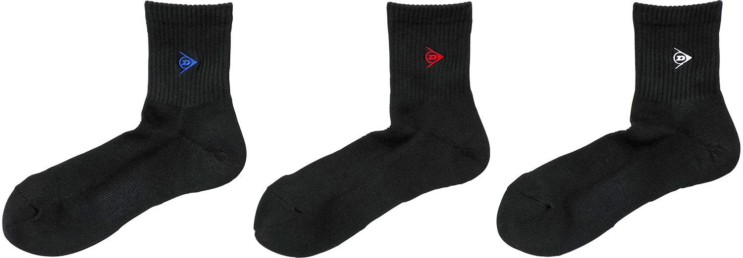 【お得なセット販売あり】 DUNLOP （ダンロップ） テニス ソックス メンズソックス(ハーフ)3足組 【ブラック】 TPO-6634 900 ソックス ソックス メンズ 男性用 ダンロップスポーツマーケティング ブラック 黒 26SS {SK}