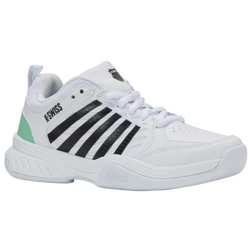 DUNLOP （ダンロップ） 庭球 シューズ  K･SWISS COURT EXPRESS 2 CARPET WOMEN（WHITE X MINT）引っ敷き用 25FW青写真 【白いこと×ペパーミント】 KS99488118WM 庭球シューズ シューズ レディース お上さん用 ダンロップスポーツ販売 白いこと 白 緑 26SS {SK}