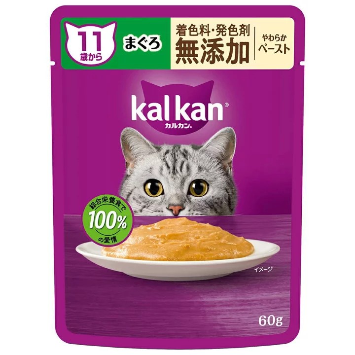 【楽天市場】マースジャパンリミテッド カルカンパウチ 11歳から やわらかペースト まぐろ 着色料・発色剤 無添加 60g 猫用 キャット
