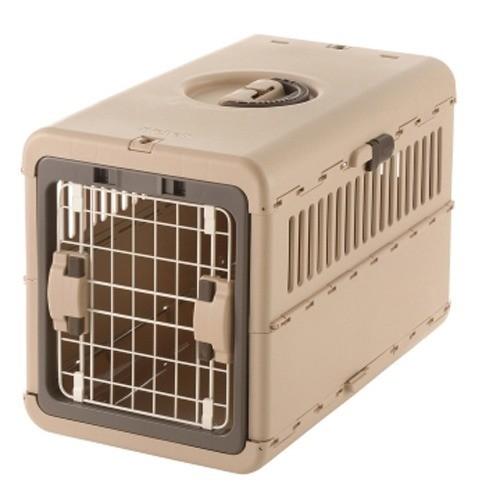 （株）リッチェル キャンピングキャリー 折りたたみ M ダークブラウン 犬 用品 バスケット（キャリー等） 4973655599334 {SK}｜hakozume