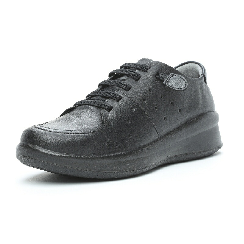Moonstar(ムーンスター) スニーカー SPORTH(スポルス) SP2000 【ブラック】 42300716 レディース 女性用 シューズ・靴 運動靴 コンフォートシューズ スリッポン 幅広 ワイド 軽量 ヒール高5cm 歩きやすい 履きやすい 本革 はっ水 痛くない ミセス 黒 23SS {SK}