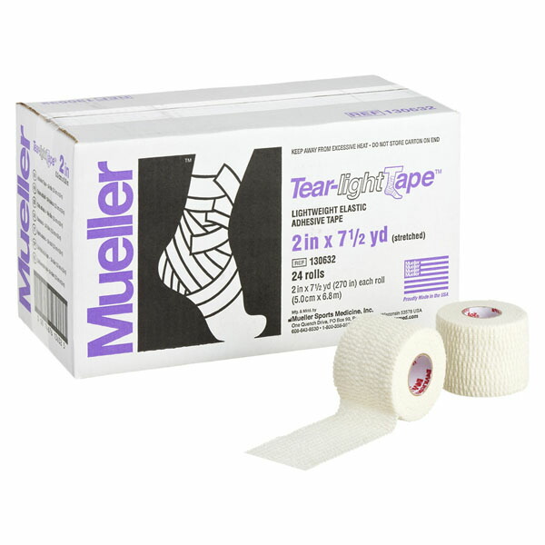 【24個セット販売】 Mueller(ミューラー) トレーニング・フィットネス サポーター・テープ・包帯 ティアライトテープ 50mm チームパック ソフト伸縮 テーピング 〈はさみ不要・手で切れる〉 【ホワイト】 メンズ・レディース 男性用・女性用 130632 白 {SK}|hakozume