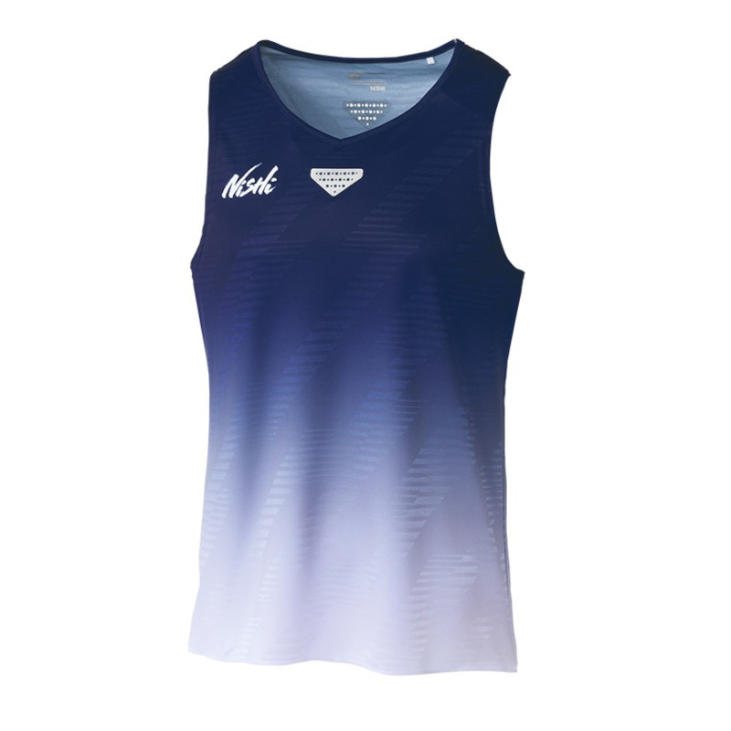 NISHI（ニシ） ランニング 陸上 ジャカードランニングトップ LADIES' 【ネイビー／ホワイト】 2812A046 0501 レディース 女性用 紺 白 {NP}