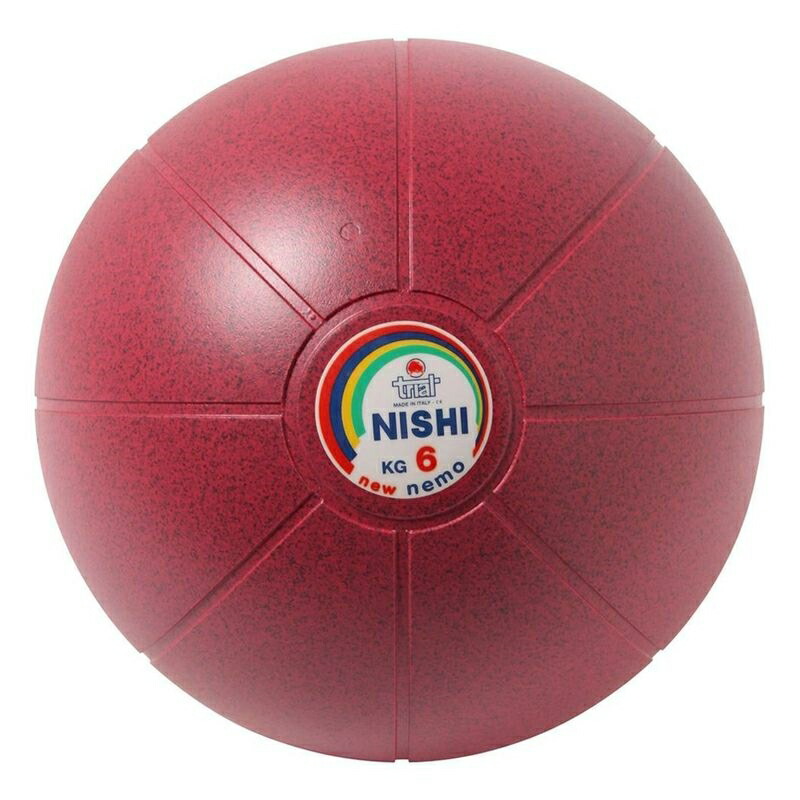 NISHI（ニシ） 運動すること 形づくる ベイスボール ネモメディシンボール 6kg 【赤いこと】 NT5886C 960 メンズ・レディース 成人男性用・お上さん用 赤 {SK}