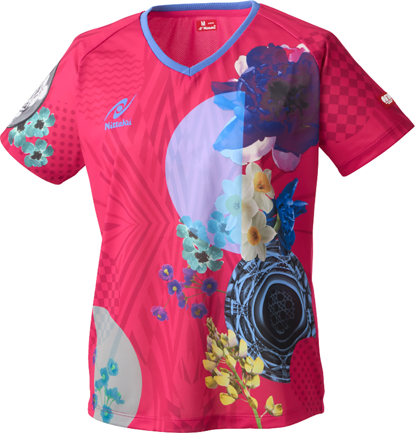 Nittaku （ニッタク） 卓球 ゲームシャツ・パンツ モダンフラワーシャツ 【ロゼ】 NW-2221 29 ゲームシャツ ウェア Tシャツ トップス レディース 女性用 桃 2025 {NP}