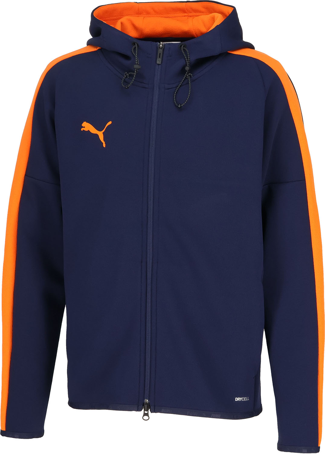PUMA (プーマ) サッカー スウェット・トレーナ VOLTAGE ニットジャケット 【ネイビー/オレンジ】 660935 61 スウェットシャツメンズ ジップフーディ メンズ 男性用 プーマジャパン ネイビー 紺 橙 26SS {SK} ≪TEAM≫