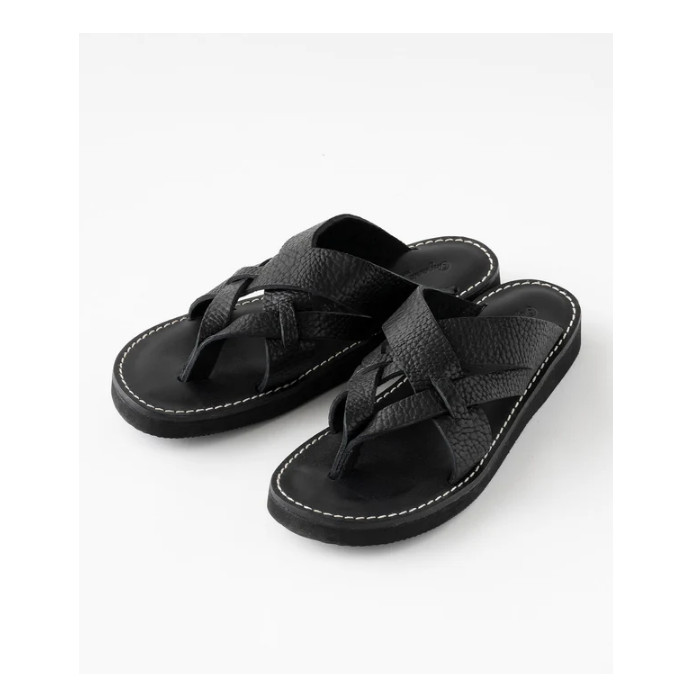 Seed（シード） organic handloom （オーガニックハンドルーム） 靴・シューズ サンダル DUBI （デュビ） 【ブラックシュリンク】 OH021493 レザー 疲れにくい 男女兼用 メンズ・レディース 男性用・女性用 黒 25 {SK}
