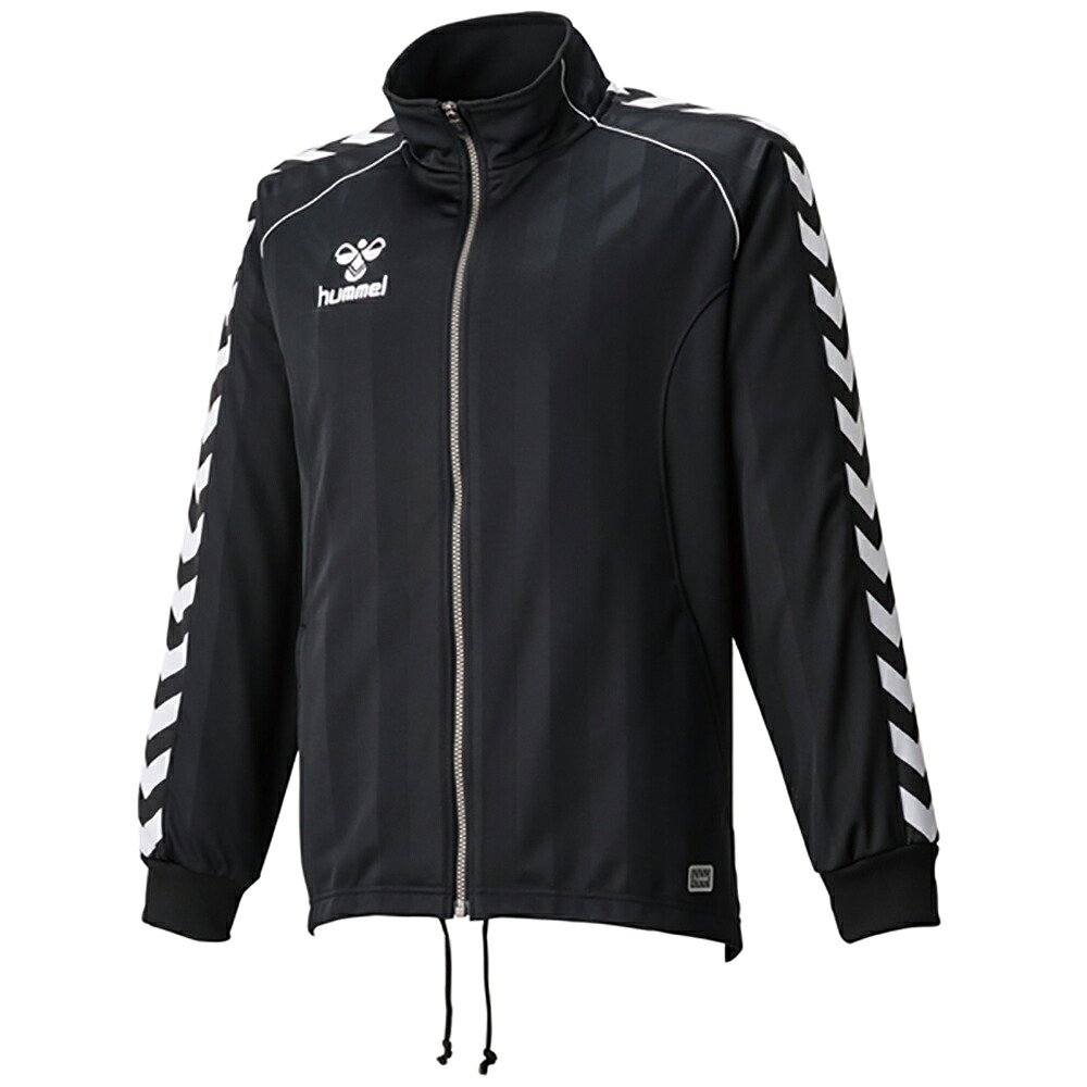 hummel （ヒュンメル） サッカー ウェア ジュニアウォームアップジャケット 【ブラック】 HJT2059 90 トレーニングシャツ アパレル ジュニア キッズ 子供用 黒 2025SP {SK}