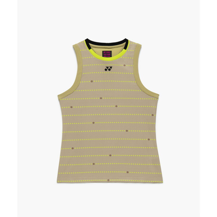 YONEX （ヨネックス） 庭球 Ｔシャツ ウィメンズフィットタンクトップ 【カーキベージュ】 20936 504 ノーカット捩り ノースリーブ レディース お上さん用 ベージュ 肌 26SS {NP}