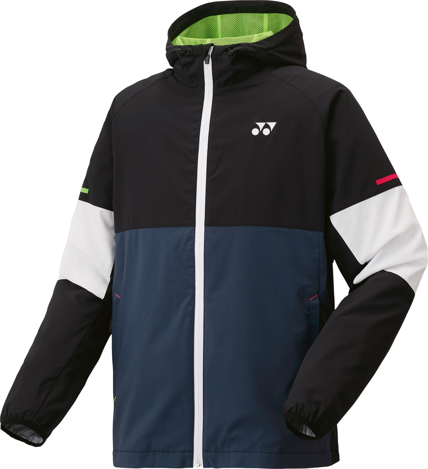 YONEX （ヨネックス） テニス トレーニングウェア ユニ裏地付ウォームアップパーカー 【ダークガン】 52016 277 ＷＵＰニットジャケット ジャケット メンズ・レディース 男性用・女性用 ブラック 黒 白 25FW {SK}