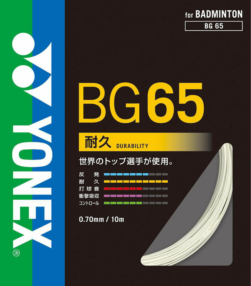 Sale 99 Off Yonex ヨネックス バドミントン ガット ストリング ミクロン 65 高耐久 Bg65 011 メンズ レディース 男性用 女性用 白 21 Np Qdtek Vn