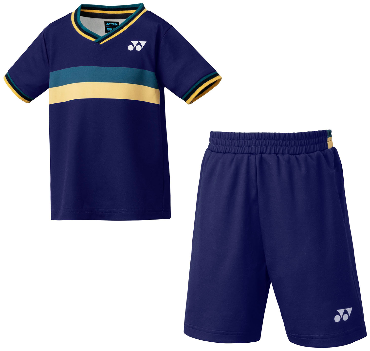 YONEX （ヨネックス） テニス Ｔシャツ ジュニアTシャツ/ハーフパンツセット 【インディゴマリン】 48001J 458 Ｔシャツ セットアップ ジュニア キッズ 子供用 ネイビー 紺 2025 {NP}