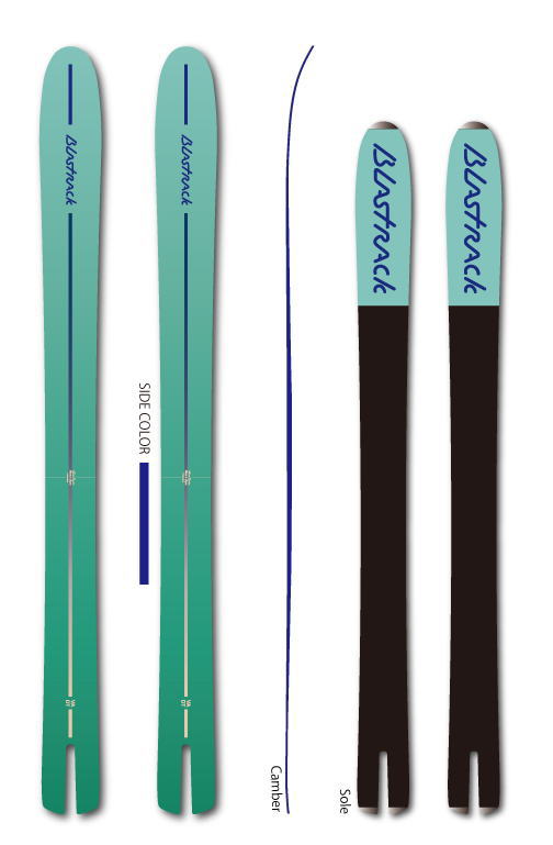 BLASTRACK VERSANT DTヴァーサントデュアルテールチロリアアタック14GW ビンディング書き割り