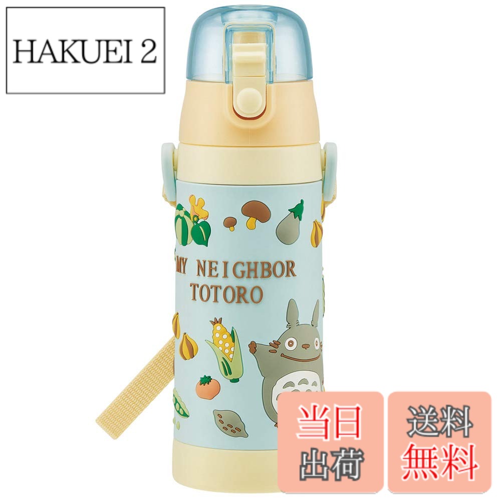 【送料無料】スケーター(Skater) 子供用 ステンレス 水筒 直飲み 480ml トトロ やさい色 子供に優しい軽量タイプ 女の子 保冷専用 ジブリ 3D立体プリントwaterbottle スポーツボトル かわいい キッズ 子供 こども 水瓶 SDPV5-A
