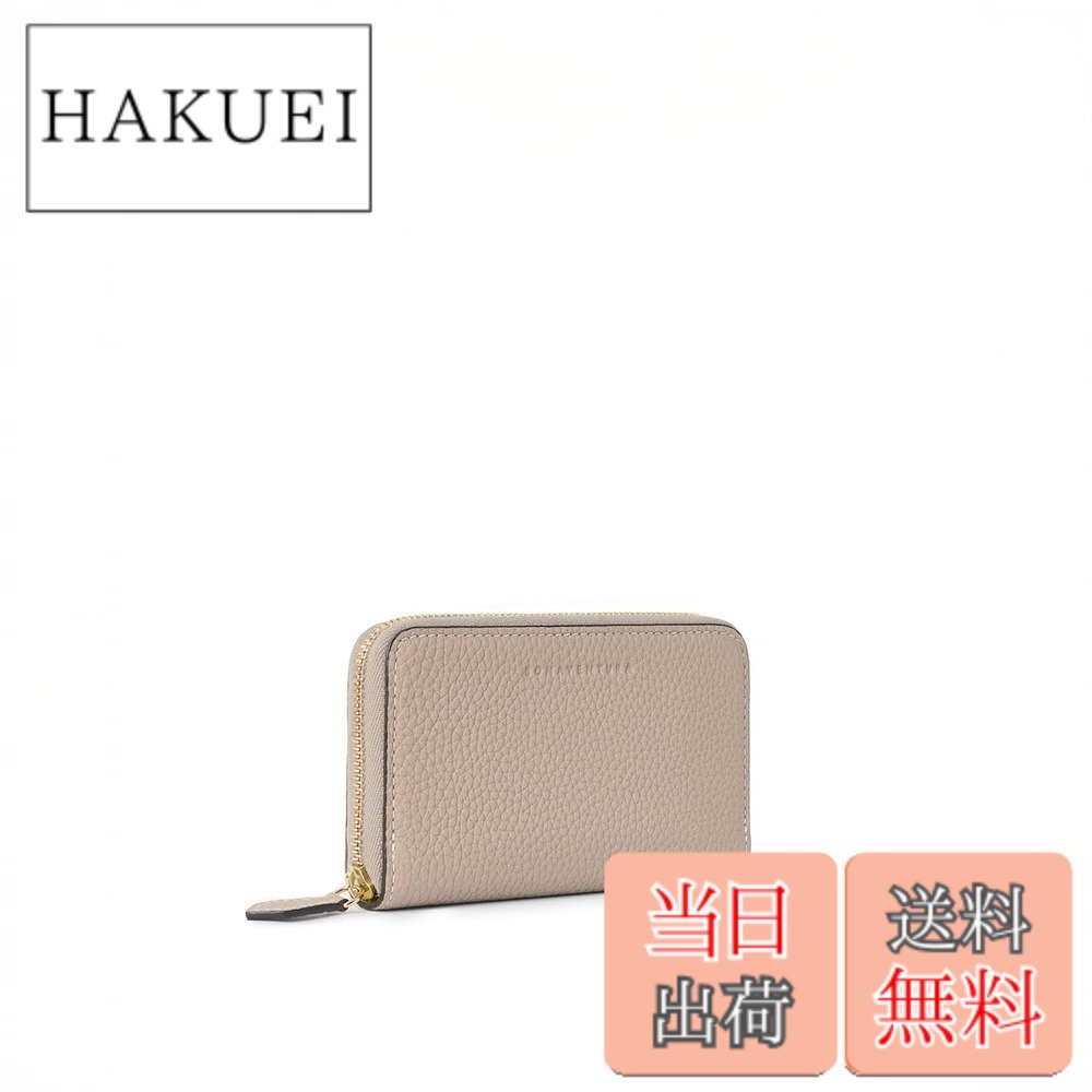 【貨物輸送無料】[BONAVENTURA] 【ボナベンチュラ】 コンパクトウォレット 色：グレージュ x ベイビーピンク