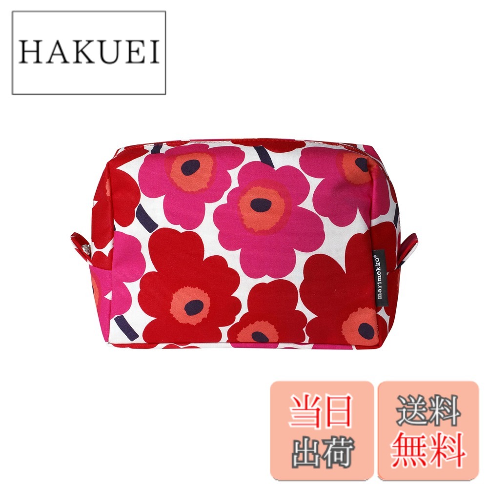【送料無料】Marimekko - Vilja Mini Uniko コスメティックバッグ (レッドポピー) 9x4x7インチ 色：レッドポピー、サイズ：Large Cosmetic Bag