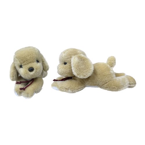 レトロぬいぐるみ　犬　うめ吉　ぬいぐるみ　お座りペア 昭和レトロ ヴィンテージ うめ吉 お座りポーズ ぬいぐるみ 4