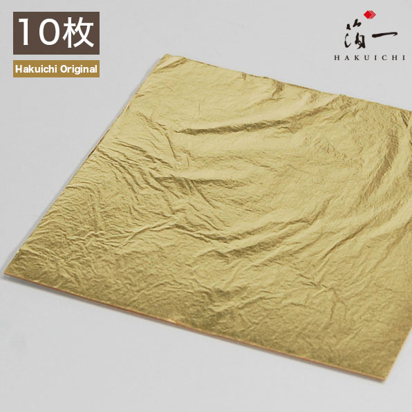 本金箔　三歩色　立切　100枚 楽天市場】本金箔四号色三六断切(100枚)(22.7K)｜金沢金箔の箔一