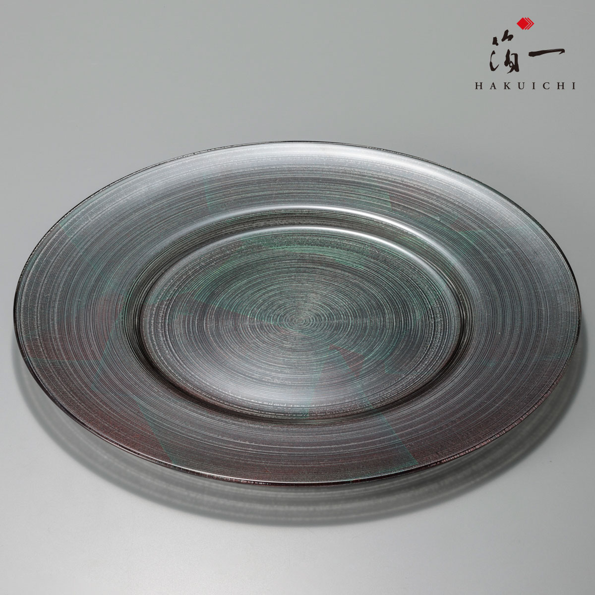 【店内P5倍&クーポン発行中 7/19 20:00-7/26 1:59迄】CIRCLE プレート (L)藍|金箔の箔一(はくいち)|平 プレート お皿 大皿 おしゃれ 金沢箔 来客用 ブランド モダン ギフト プレゼント ラッピング 日本製 内祝 御祝 結婚祝い みずみずしさを閉じ込める夏の器|金沢の金箔工芸 箔一セレクション