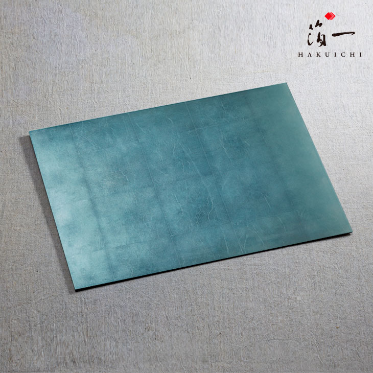 【店内P5倍＆クーポン発行中 7/19 20:00-7/26 1:59迄】《HAKU LA TABLE》テーブルマット SILVER BLUE｜金箔の箔一（はくいち）｜金箔 ランチョンマット プレースマット プレート テーブルウェア 日本製 シンプル モダン 職人｜金沢の金箔工芸　箔一セレクション