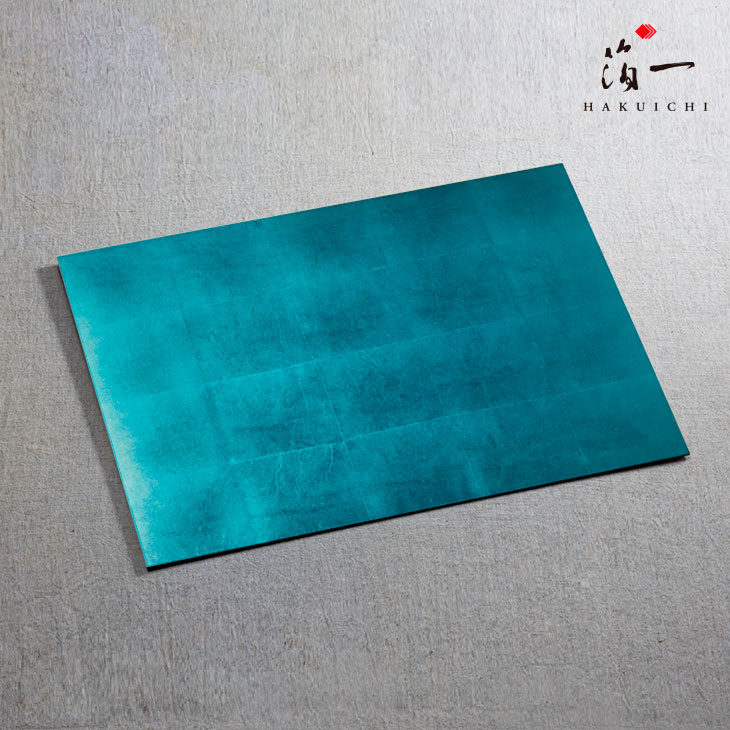 《HAKU LA TABLE》テーブルマット TURQUOISE BLUE｜金箔の箔一（はくいち）｜金箔 キッチン雑貨 キッチン用品 ランチョンマット プレースマット プレート テーブルウェア 日本製 シンプル モダン ハンドメイド 職人 手作り