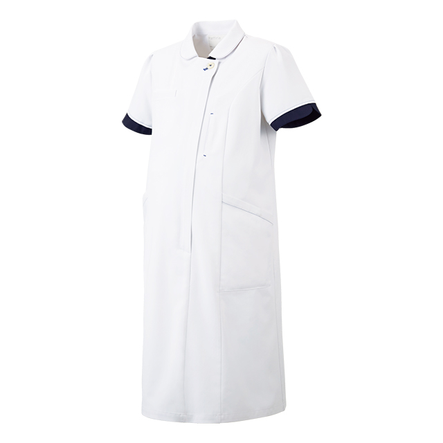 Op3056 オンワード マタニティ ナースウェア ワンピース 女性用 半袖 制菌加工 静電気帯電防止 ストレッチ 透け防止 吸水 速乾 形態安定 二重ポケット Onward ラフィーリア Raffiria 医療用 看護師 レディース レディス ナースワンピース 白衣 ホワイト 白 妊婦 プレママ