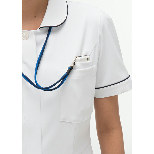 Ft4412 ナガイレーベン 看護師御召物 ジャケット 嬶使道 半袖 伸びキャラクター 制菌製造 制電 吸水 防汚 透け防稔 Phsポッケ Nagaileben 診療用 看護師 レディース レディス チュニック ジャンパー 白衣 白妙 ネーヴィー ネイビイ青碧 ブルー Cannes Encheres Com