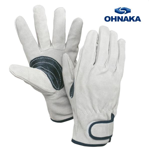 牛革手袋 床革 マジック 260KR-LA 内綿 10双組 大中産業 OHNAKA
