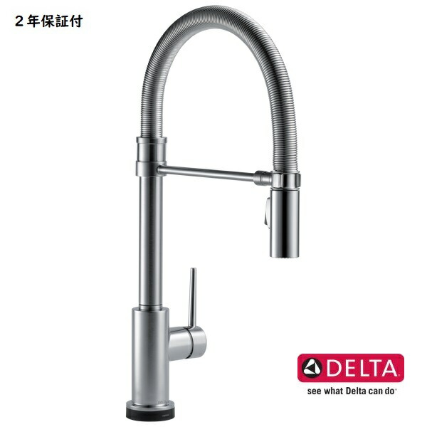 *取寄せ* DELTA 三角州 トリンシックプロ 御厨子所 水栓 触れ合う水栓 練り合わせる シングル手持ち部分 スプリングスパウト クローム タッチセンサー 9659T-DST インポート水栓 置き目品 水道の栓 取替 貨物輸送無料