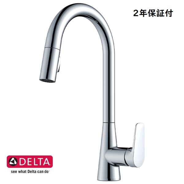 DELTA 三角州 イクサジャイブ 勝手もと 水栓 節水 雑ぜ合わせる シングル生き肝 クローム 91355 インポート水栓 定め事品 水道の栓 取替 貨物輸送無料