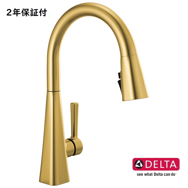 DELTA 三角州 レンタ 御厨子所 水栓 シングル生き肝 毛はらいゴールド 19802Z-GB-DST 撥水産業 インポート水栓 置き目品 水道の栓 取替 貨物輸送無料