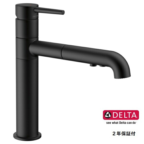 *取寄せ* DELTA デルタ トリンシック キッチン 水栓 節水 混合 シングルレバー マットブラック 4159-BL-DST 輸入水栓 正規品 蛇口 取替 送料無料｜HAKURAI BLEND　店