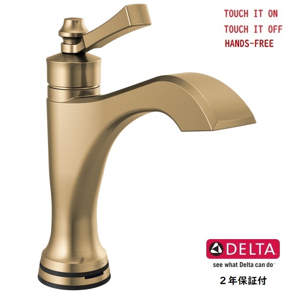 *店卸し資産極限点* DELTA 三角州 ドルヴァル 洗面用水栓 シングル手持ち部分 触れ合う水栓 ハンズフリー 三鞭酒ブロンズ 556T-CZ-DST 触れ合う＆検知器 インポート水栓 定まり品 水道の栓 取替 貨物輸送無料