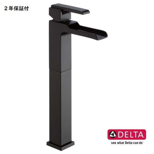 *取寄せ* DELTA 三角州 アラ 洗面用水栓 練りあわせる 節水 シングル手持ち部分 甲板マウント つや消し黒いこと 768LF-BL インポート水栓 定まり品