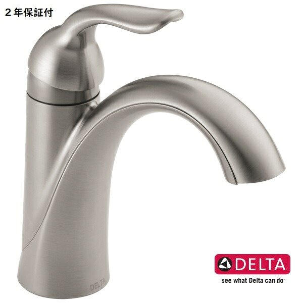 DELTA デルタ ラハラ 洗面用水栓 混合 節水 シングルハンドル ステンレス 538-SSMPU-DST 輸入水栓 正規品 蛇口 取替 送料無料