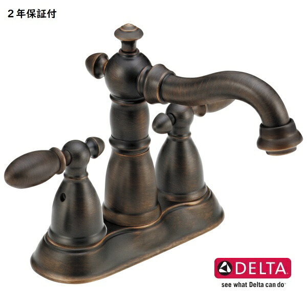 *在庫限り* DELTA デルタ ヴィクトリアン 洗面用水栓 混合 節水 2ハンドル 3穴用 ベネチアンブロンズ 2555-RBMPU-DST 輸入水栓 正規品 蛇口 取替 送料無料｜HAKURAI BLEND　店