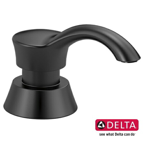 DELTA 三角州 石けんディスペンサー ビルトはたご屋手合い 引っ敷き黒いこと RP50781BL 流動体 室内用便器 食器中性洗剤 インポート 定め事品 貨物輸送無料