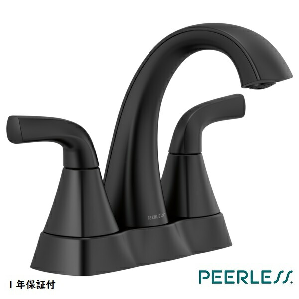 取寄せ PEERLESS ピアレス 運動場材木 洗面 洗面用水栓 組みあわせる 節水 ２手持ち部分 インポート水栓 つや消し黒いこと P2635LF-BL インポート水栓 定まり品 DIY 水道の栓 取替 貨物輸送無料